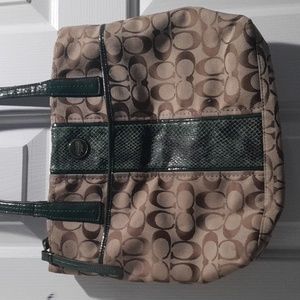 Coach snake skin  green slightly used